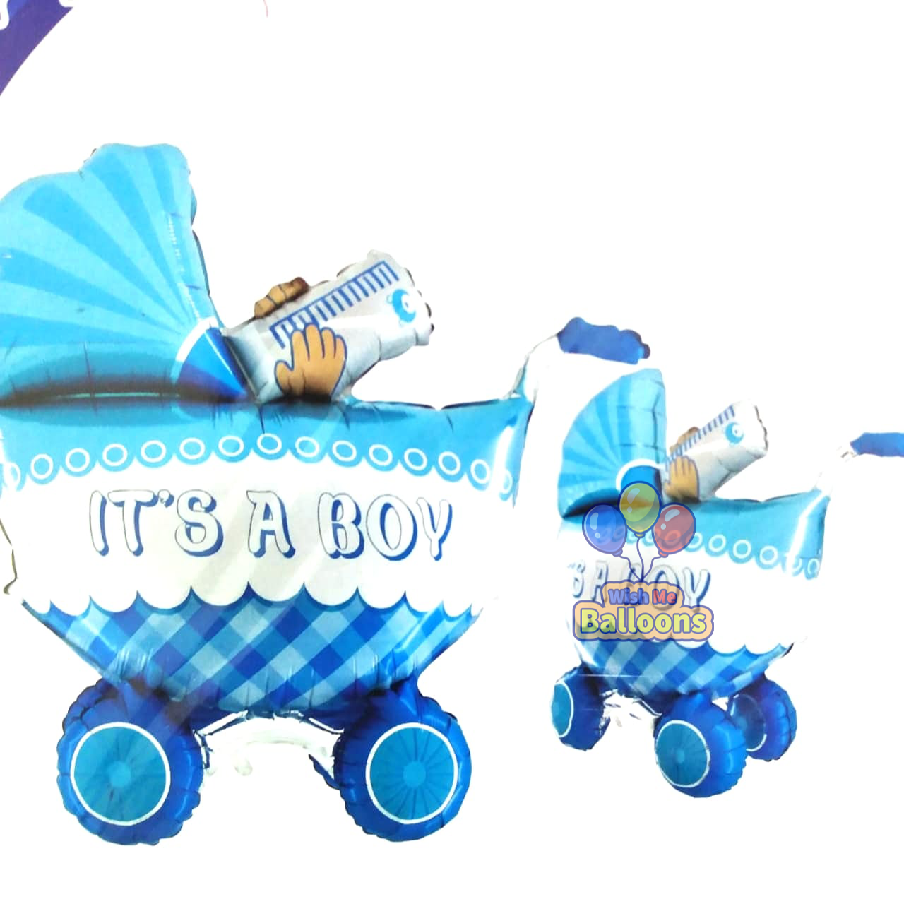Baby Buggy Boy Foil Balloon