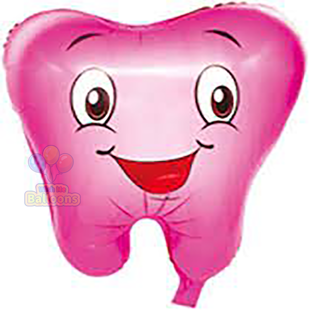 Happy Tooth Foil Balloon PinK